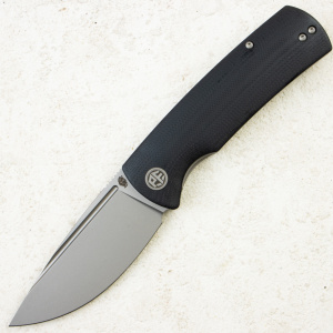 Нож Petrified Fish Beluga, K110, Sandblasting, G10 Black Handle, PFP01D